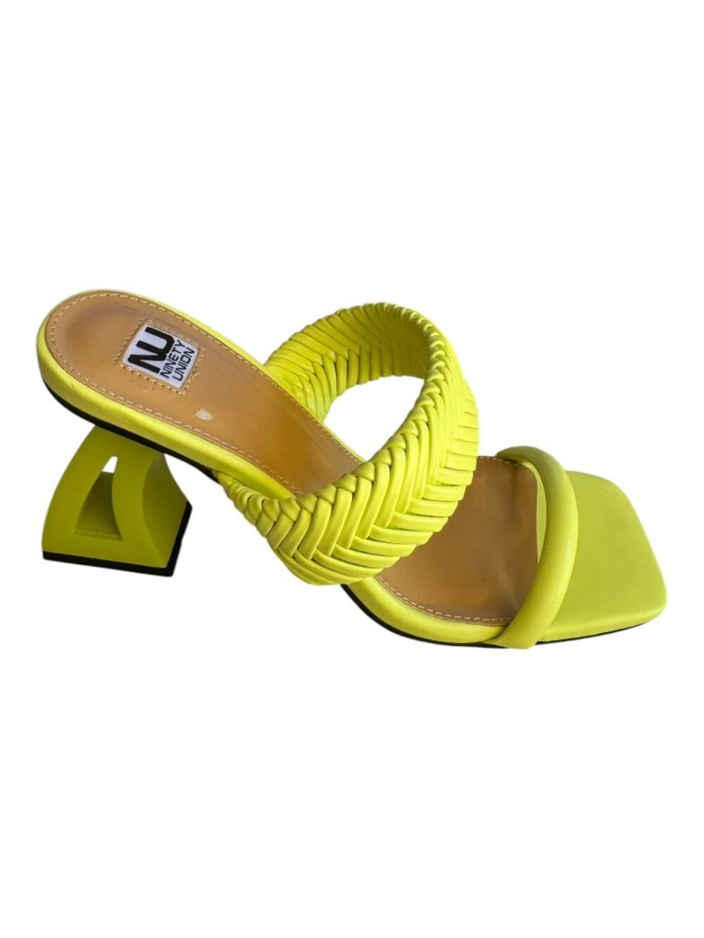 Ninety Union "Malibu" Woven Slide Sandals – Neon Lime – NWT Size 8 - Picture 12 of 12
